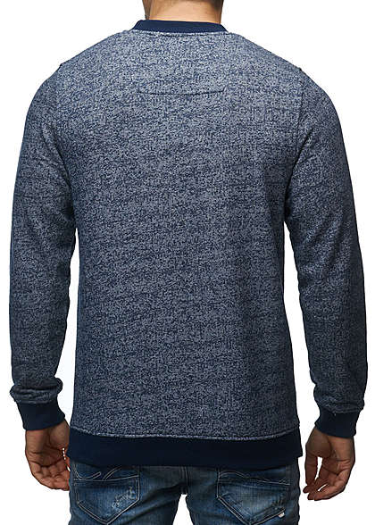 Jack and Jones Herren Sweater Crew Neck Brusttasche Regular Fit navy blazer melange