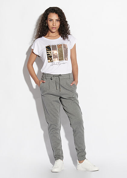 ONLY Dames NOOS Poptrash Broek medium grijs