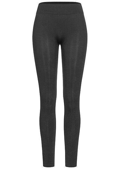 Pieces Damen NOOS Leggings breiter Bund schwarz