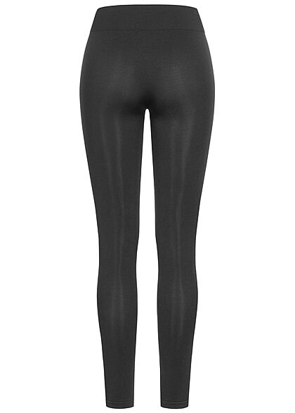 Pieces Damen NOOS Leggings breiter Bund schwarz
