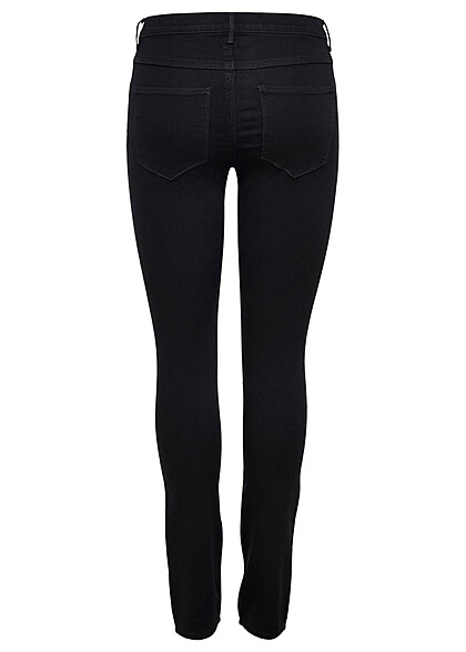 ONLY Dames NOOS Skinny Jeans 2-Pockets Regular Waist zwart denim