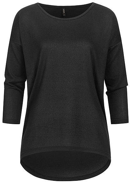 ONLY Dames NOOS 4/5 Sleeve Shirt zwart - Art.-Nr.: 17021278