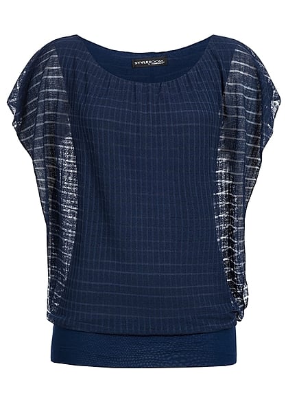 Styleboom Fashion Dames Top navy blauw