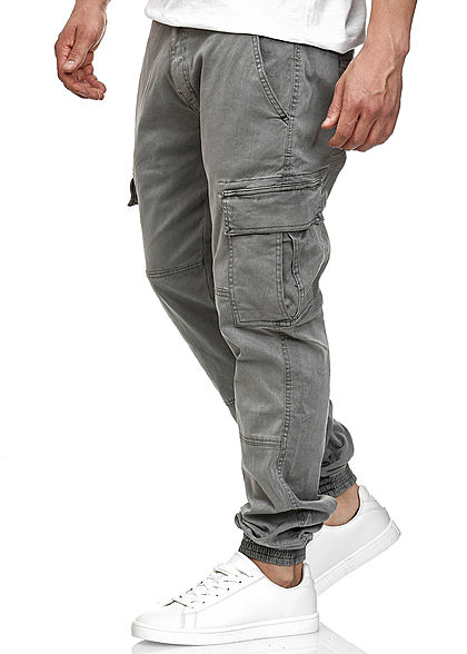 Seventyseven Lifestyle Heren Cargo Pants 6-Pockets grijs