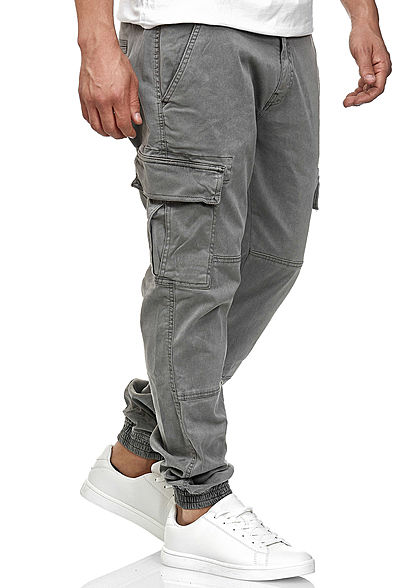 Merchandiser Meesterschap Yoghurt Urban Classics Heren Cargo Joggpants Broek 6-Pockets grijs denim