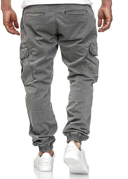Seventyseven Lifestyle Heren Cargo Pants 6-Pockets grijs