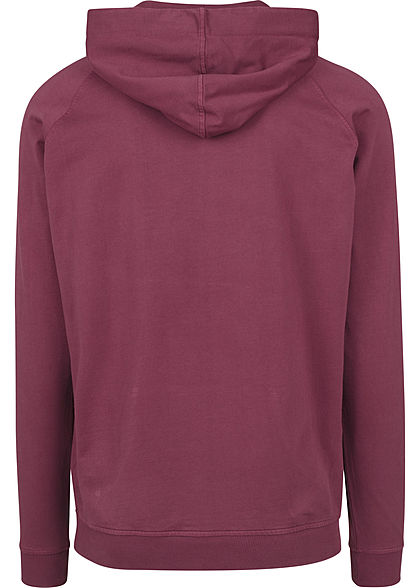Urban Classics Herren Hoodie extra dickem Tunnelzug rusty dunkel rot