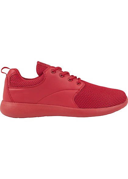 Urban Classics Herren Schuhe Running Sneakers Materialmix feuer rot