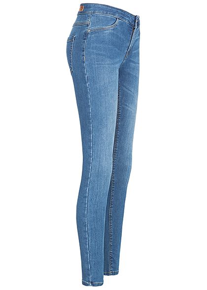 JDY by ONLY Damen Jeggings Jeans Hose 2 Deko Taschen medium blau denim