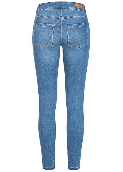 JDY by ONLY Damen Jeggings Jeans Hose 2 Deko Taschen medium blau denim