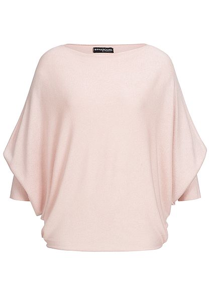 Cloud5ive Dames Top met 3/4 vleermuismouwen roze