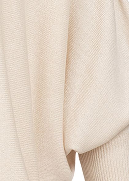 Cloud5ive Dames Top met 3/4 vleermuismouwen beige