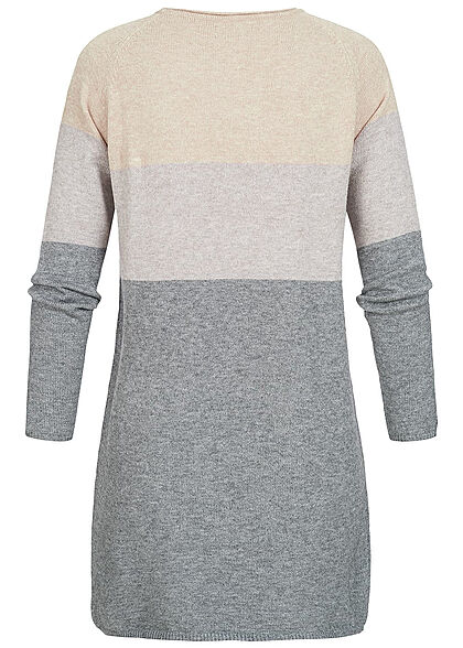 ONLY Dames NOOS Colorblock Jurk mahogany roze grijs