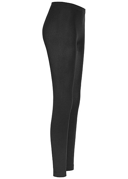 Seventyseven Lifestyle Damen Thermoleggings Gummibund schwarz