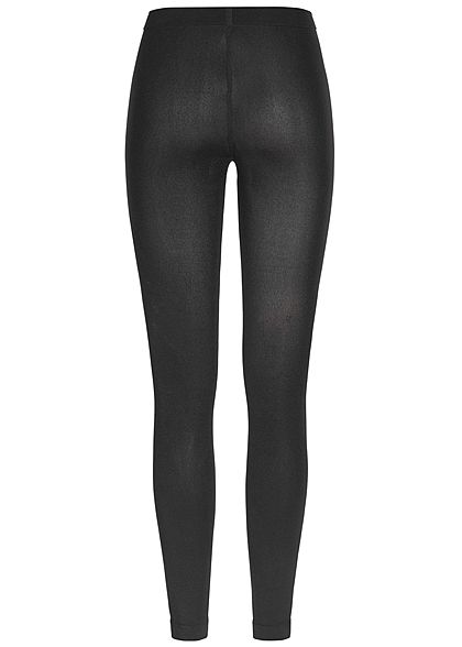 Seventyseven Lifestyle Damen Thermoleggings Gummibund schwarz