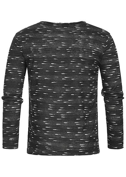 Hailys Men Longsleeve 2-Tone schwarz weiss