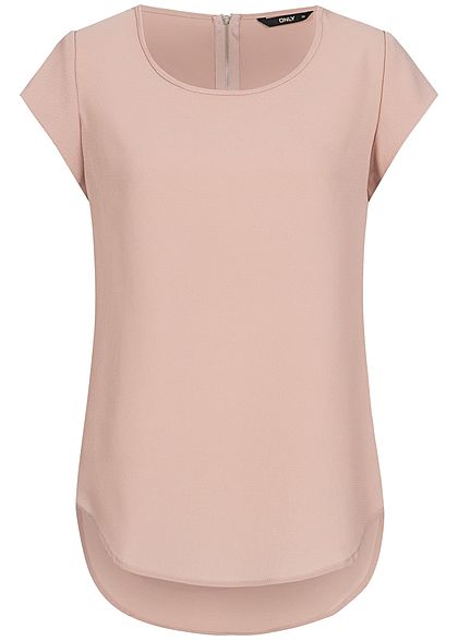 ONLY Dames NOOS Blouse Shirt met rits op de rug roze
