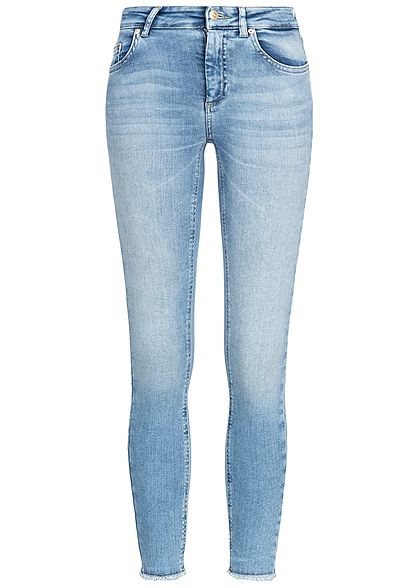 ONLY Dames NOOS Ankle Skinny Jeans 5-Pockets Regular Waist lichtblauw denim