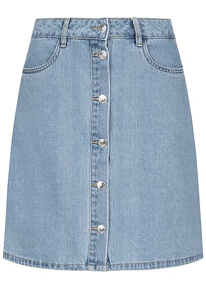 ONLY Dames NOOS Knoop Denim Rok blauw