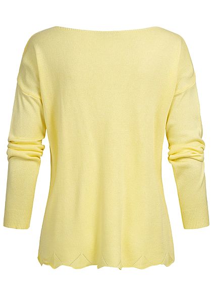 Styleboom Fashion Damen Basic Longshirt gelb