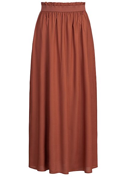 ONLY Damen NOOS Paperbag Longform Rock henna braun