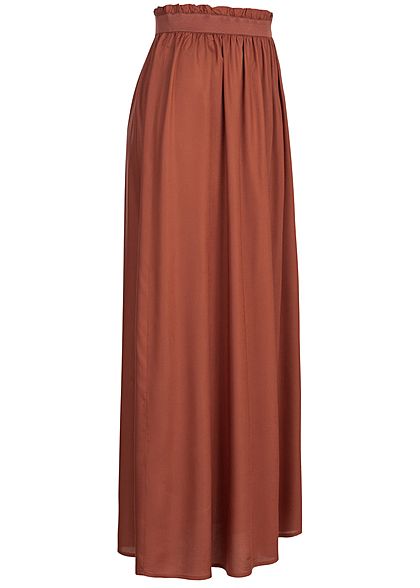 ONLY Damen NOOS Paperbag Longform Rock henna braun