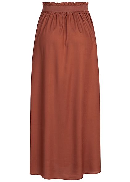 ONLY Damen NOOS Paperbag Longform Rock henna braun