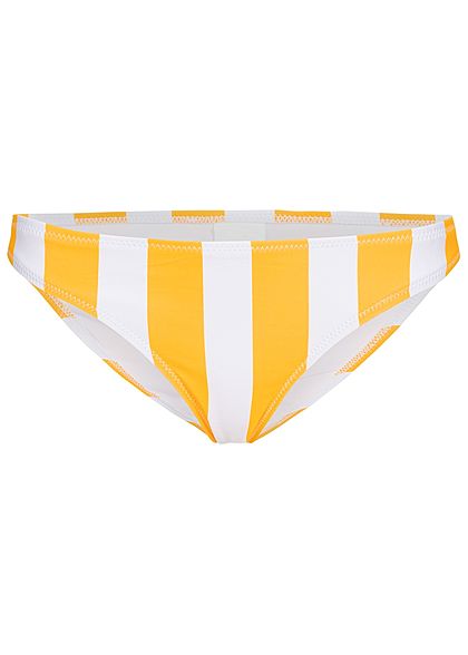 Hailys Damen Bikini Slip Striped Print gelb weiss