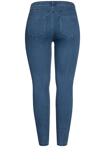 ONLY Carmakoma Damen Curvy Push-Up Skinny Jeans 3-Pockets High Waist NOOS med blau denim