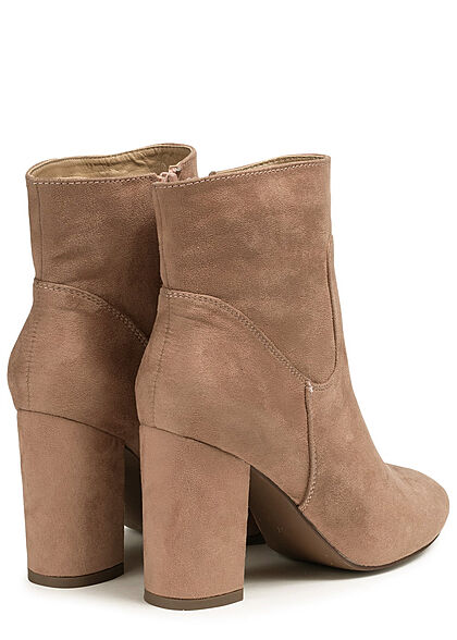 Seventyseven Lifestyle Dames Botas de tacón cuadrado beige