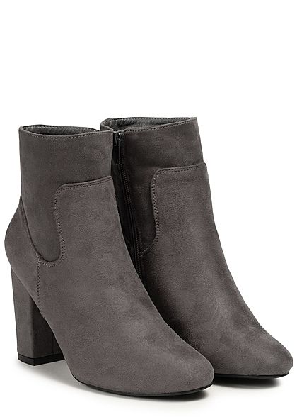 Seventyseven Lifestyle Damen Block Heel Boots dunkel grau