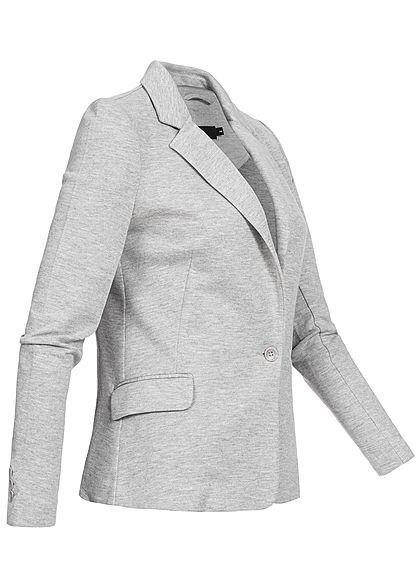 Vero Moda Dames NOOS V-Neck Jersey Blazer 2-Pockets Regular Fit lichtgrijs melange