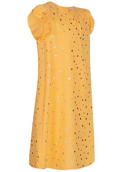 Name It Kids Mädchen Dress Points Print pale mariegold gelb gold