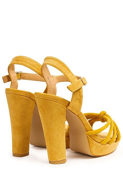 Seventyseven Lifestyle Damen Strap Plateau Sandals gelb