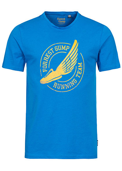 ONLY & SONS Mens T-Shirt Forrest Gump Print imperial blau gelb