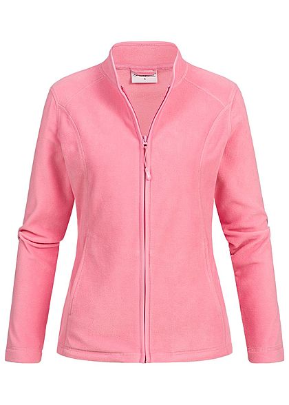 Seventyseven Lifestyle Damen Micro Fleece Jacket 2-Pockets rosa