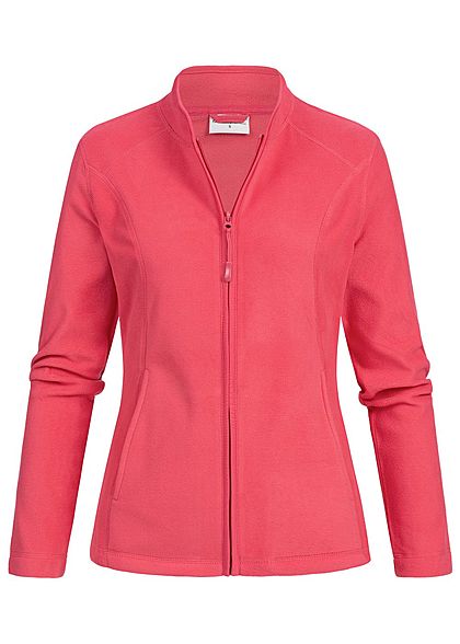 Seventyseven Lifestyle Damen Micro Fleece Jacket 2-Pockets fuchsia dunkel pink
