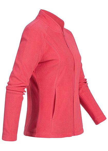 Seventyseven Lifestyle Damen Micro Fleece Jacket 2-Pockets fuchsia dunkel pink