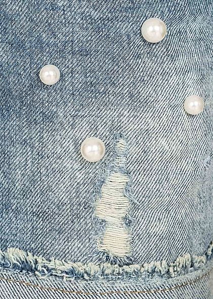 Name It Kids Mädchen Jeans Shorts Deco Pearls 5-Pockets NOOS hell blau denim