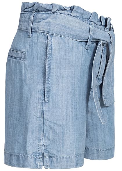 Name It Kids Mädchen Paper- Bag Shorts Belt 2-Pockets NOOS hell blau denim