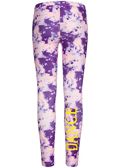 Name It Kids Mädchen Leggings Abstract Dance Print pansy rosa lila