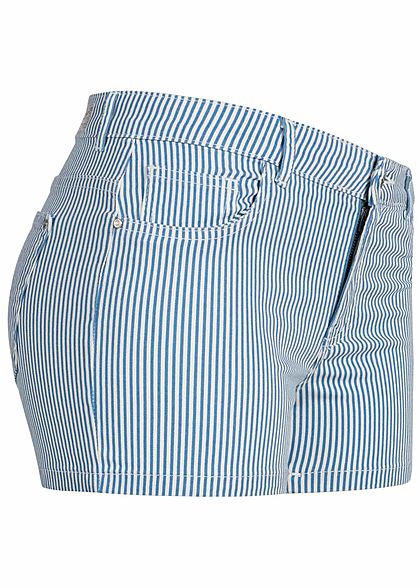 ONLY Damen Striped Shorts 3-Pockets marina blau weiss