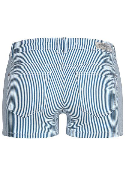 ONLY Damen Striped Shorts 3-Pockets marina blau weiss