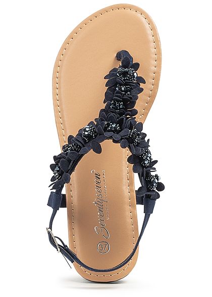 Seventyseven Lifestyle Damen Toe Post Sandals navy blau - Art.-Nr.: 19059038