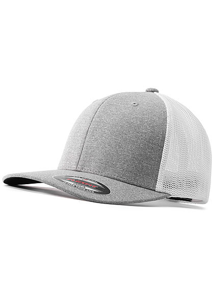 Flexfit TB 2-Tone Melange Mesh Cap weiss grau