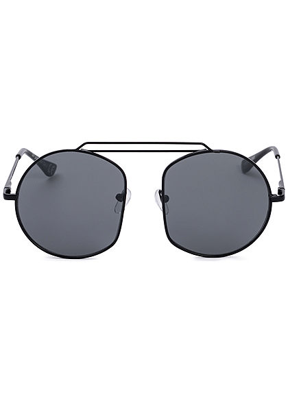 Seventyseven Lifestyle Damen Retro Round Sunglasses UV-400 Protection schwarz - Art.-Nr.: 19062476