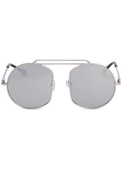Seventyseven Lifestyle Damen Retro Round Sunglasses UV-400 Protection silber - Art.-Nr.: 19062477