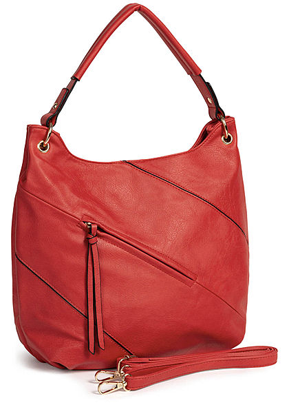 Styleboom Fashion Damen Tote Zip Bag rot - Art.-Nr.: 19062553