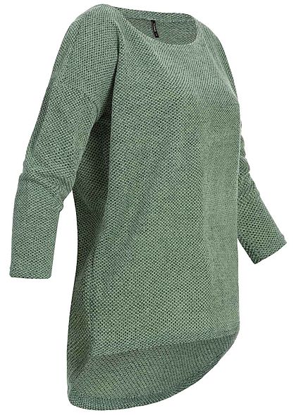 ONLY Dames NOOS 3/4 Mouwen Structuur Shirt bay groen