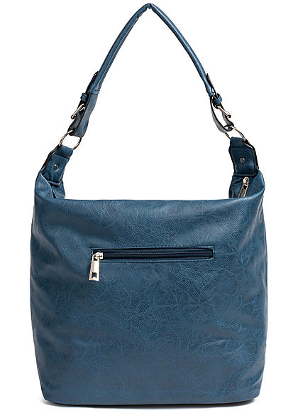Styleboom Fashion Damen 2-Tone Tote Zip Bag blau rot